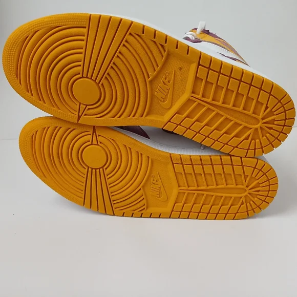 Nike Air Jordan 1 Retro High Og Purple and Yellow Sneakers Men's Size 10.5 - Picture 12 of 16